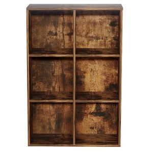 Bücherregal 7 offener Schrank - Wandschrank - dunkelbraun - VDD World