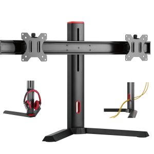 Monitorhalterung Gasfeder - Monitorarm - USB 2.0 und Multimedia-Anschluss - drehbar neigbar - VDD World