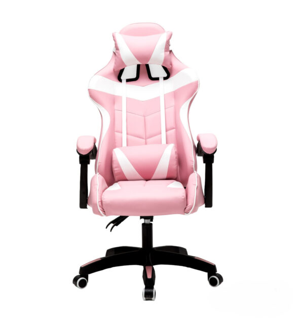 Gaming Stuhl Cyclone Teenager - Bürostuhl - Racing Gaming Stuhl - Rosa Weiß - VDD World