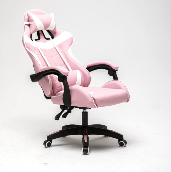 Gaming Stuhl Cyclone Teenager - Bürostuhl - Racing Gaming Stuhl - Rosa Weiß - VDD World