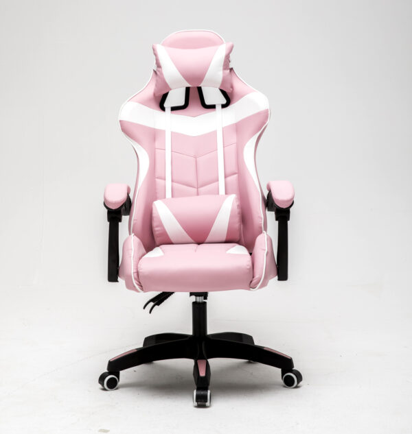 Gaming Stuhl Cyclone Teenager - Bürostuhl - Racing Gaming Stuhl - Rosa Weiß - VDD World