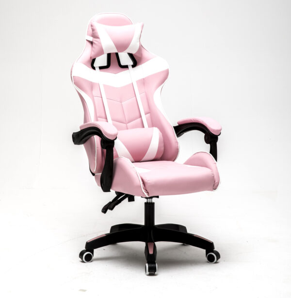 Gaming Stuhl Cyclone Teenager - Bürostuhl - Racing Gaming Stuhl - Rosa Weiß - VDD World